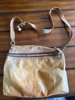 HOBO Tan Leather Crossbody Hobo Bag